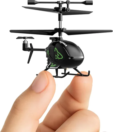 SYMA Mini helicóptero RC S100 con estabilizador de giroscopio, retención de altitud, 3.5 canales, tiempo de vuelo de 5-7 minutos, helicóptero de