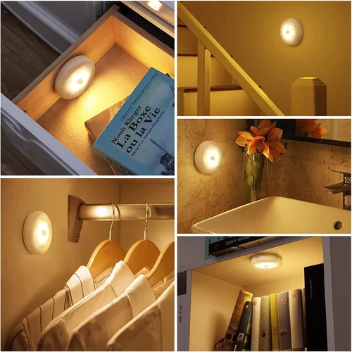 Miniatura 3 de AMIR Luz con Sensor de Movimiento Mejorada de 3.15" para Interiores, Inalámbrica con Batería, Luces LED Nocturnas Adhesivas para Armario, Escalera