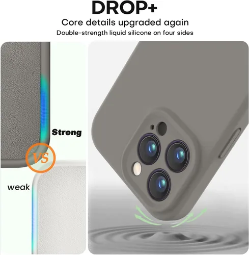 Miniatura 4 de Vooii Funda compatible con iPhone 15 Pro, silicona líquida Defender mejorada, [protección mejorada de la cámara]
