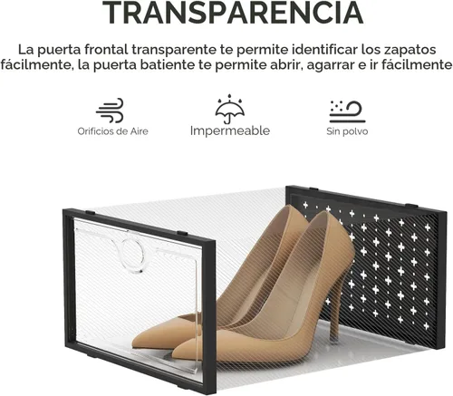 Miniatura 7 de Pinkpum Paquete de 15 cajas de almacenamiento de zapatos extragrandes para tamaño 11, organizador de zapatos para armario, de plástico transparente