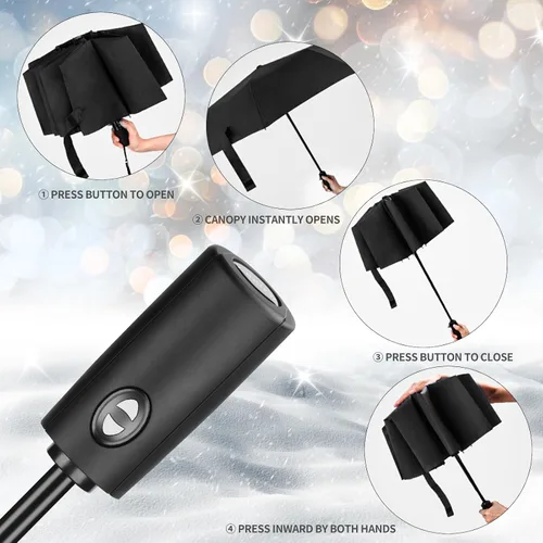 Miniatura 5 de ZUOYOUZ Compact Travel Umbrellas for Rain Windproof, Portable, Automatic, Strong, Durable, Premium Handle, Vibrant Designs, Foldable Perfect Car