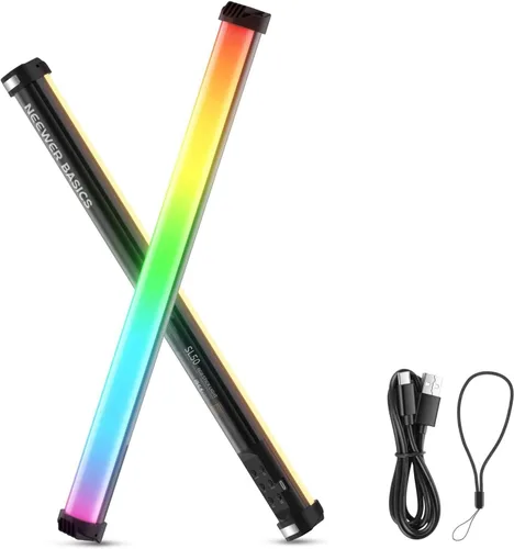 Miniatura 10 de NEEWER Barra de luz de video LED RGB, barra táctil y control de aplicación, varita magnética de iluminación de fotografía portátil, regulable 3200K