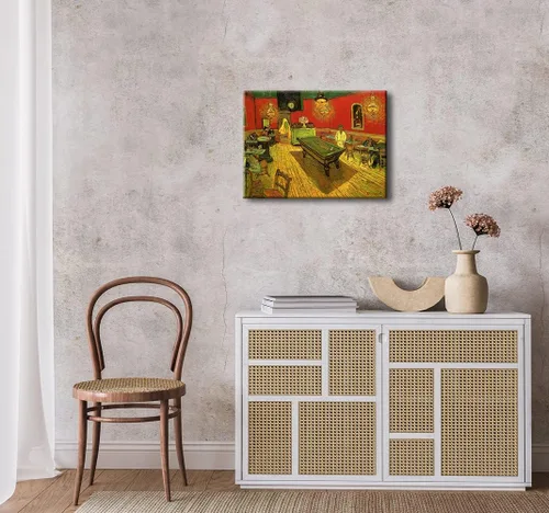Miniatura 3 de Wieco Art The Night Cafe in the Place Lamartine in Arles - Lienzo clásico de Van Gogh, famosas pinturas al óleo abstractas, reproducción de obras