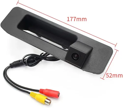 Miniatura 3 de Vlicevrn CCD Cámara de visión trasera para automóvil con mango de maletero con lente de ojo de pez, visión nocturna, cámara de estacionamiento