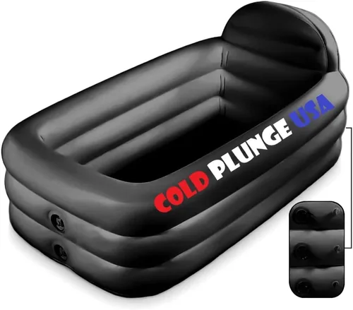 Cold Plunge USA Tub - Bañera de hielo - Bañera de recuperación - Terapia de frío - Bañera de entrenamiento (negro)