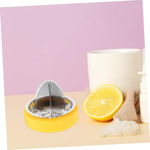 Miniatura 6 de Cabilock Exprimidor manual de cítricos de acero inoxidable con mango ergonómico, tapa de exprimidor resistente para limones y naranjas, fácil