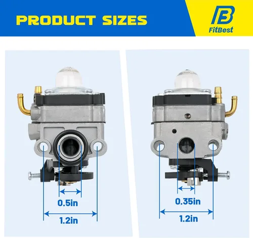 Miniatura 4 de FitBest Kit de carburador GX22 GX31 FG100 para motores Honda de 4 ciclos – Reemplaza 16100-ZM5-803/16100-ZM3-848/16100-ZM5-809 – Kit de ajuste todo
