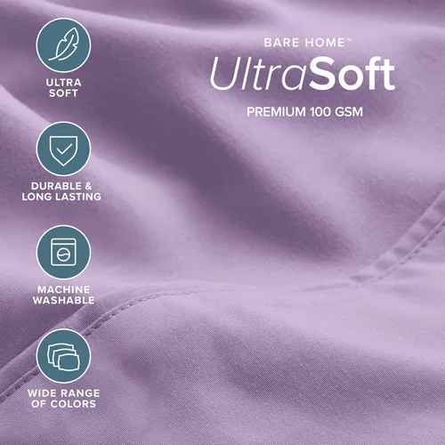 Miniatura 61 de Bare Home Hotel Luxury - Juego de sábanas tamaño individual, extra suave, 4 piezas, bolsillos profundos, ajuste fácil, refrescante y transpirable
