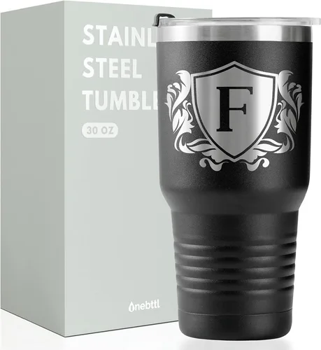 Miniatura 45 de Onebttl Regalos personalizados para hombres con iniciales, vaso de viaje con monograma para él, tazas de café personalizadas, regalos únicos