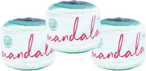 Miniatura 26 de Lion Brand Yarn Mandala - Hilo multicolor para ganchillo,tejido y manualidades, color Liger, 1770 pies, paquete de 1 unidad