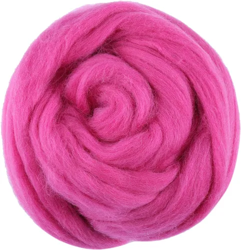 Miniatura 43 de 3.53 oz lana Roving, suministros de fieltro de lana, lana pura, hilo grueso, hilado de lana giratoria para fieltro de aguja, fieltro húmedo, Blanco