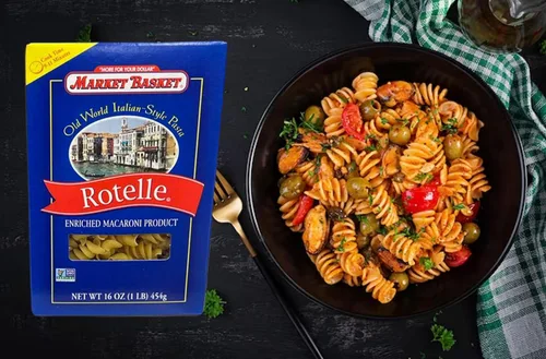 Miniatura 5 de Barilla Campanelle Pasta Pasta sin OMG hecha con sémola de trigo duro, 16 onzas (paquete de 6) y pasta Market Basket Rotelle estilo italiano, 12