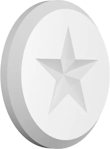Miniatura 8 de Ekena Millwork ROSP040X040X075GRY07 - Roseta estándar de estrella Grayson con borde biselado, 4 pulgadas de ancho x 4 pulgadas de alto x 3/4