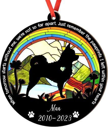 Miniatura 48 de Adorno personalizado para atrapasoles de sabueso afgano, adorno de Navidad de sabueso afgano, regalo para perro amante, sabueso afgano conmemorativo