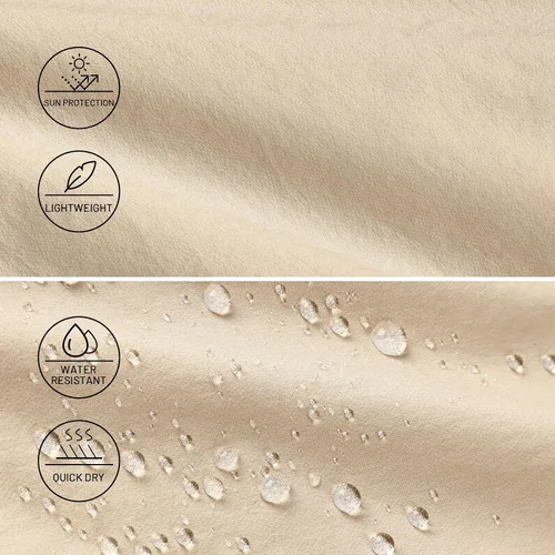 Miniatura 3 de Haimont Pantalones cortos de nailon de secado rápido para hombre con bolsillos con cremallera, ligeros, resistentes al agua, para exteriores