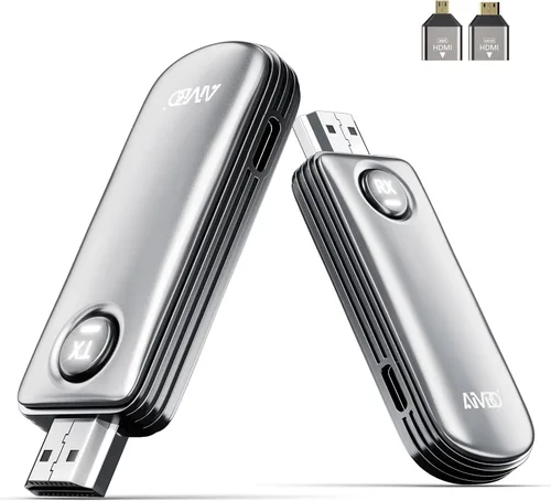 MpioLife Transmisor y receptor HDMI inalámbrico, decodificación 4K y kit extensor HDMI de 1080P a 60Hz, baja latencia de 5 GHz, receptor remitente