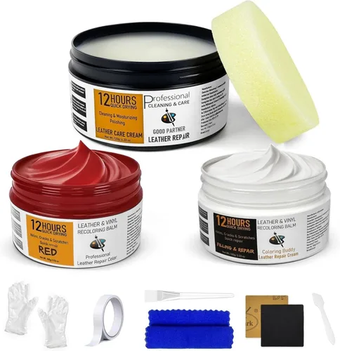 Miniatura 10 de Kit de reparación de cuero de secado rápido 12H, Beige