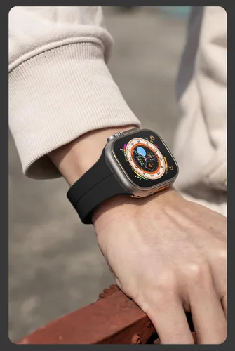 Miniatura 5 de Banda magnética compatible con Apple Watch de 38mm 40mm 41mm 42mm 44mm 45mm 46mm 49mm, mujeres y hombres, correa deportiva de silicona compatible