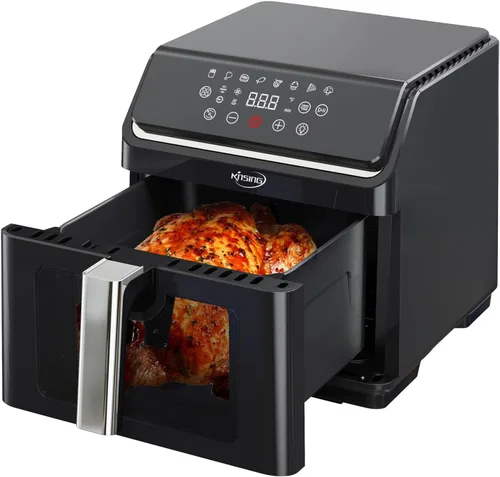 Miniatura 8 de Freidora de Aire 6.5 QT, 8 en 1 con Ventana Visible, Pantalla LED, Control de Temperatura Preciso de 400℉, Recordatorio de Agitación e Indicador