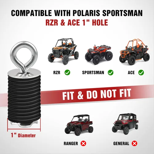 Miniatura 4 de Frokom Anclajes de amarre, anclajes ATV compatibles con Polaris RZR 900 1000 XP Turbo Sportsman 450 570 850 ACE 500 570 EPS 900 XC-no son