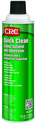 CRC Disolvente y desengrasante de seguridad de limpieza rápida 03180 – [Paquete de 12] 19 WT OZ, transparente, limpiador en aerosol | Limpiadores y