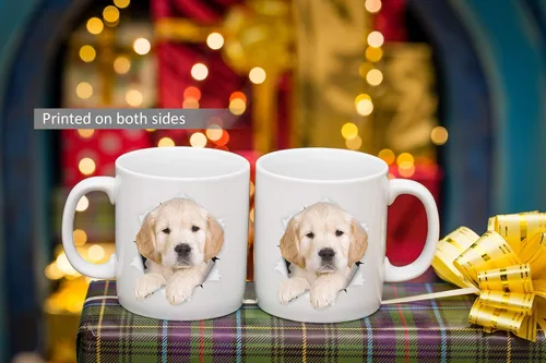 Miniatura 5 de Golden Retriever - Taza de café divertida de cerámica, regalo perfecto para amantes de los perros, taza de café Golden Retriever, gran cumpleaños