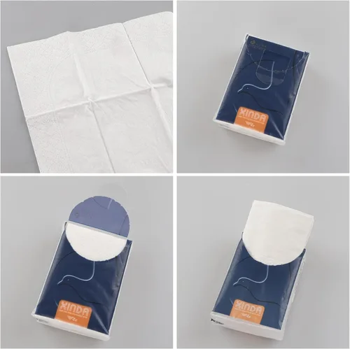 Miniatura 3 de Pañuelos faciales de bolsillo suave de 4 capas, 150 paquetes (10 por paquete), pañuelos de papel sin perfume, paquete de viaje