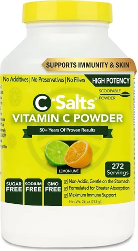 Miniatura 14 de C-Salts Suplemento de Vitamina C en Polvo - 100% Puro Vitamina C Amortiguada de Alta Dosis para Apoyo Inmunológico - Orgánico, Sin Azúcar, Vegano