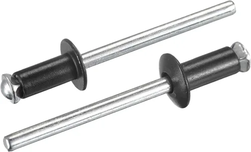 Miniatura 11 de uxcell Remaches ciegos de aluminio, 0.157 in x 0.236 in (5/32 pulgadas x 15/64 pulgadas), remache de extremo abierto, cabeza redonda plana para unir