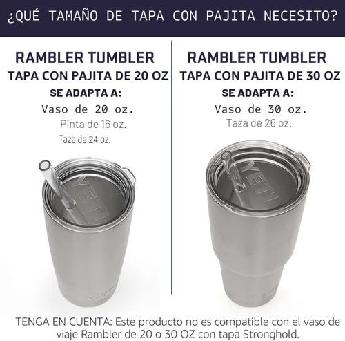 Miniatura 3 de Yeti Rambler Tapa de repuesto de 20 oz con pajita