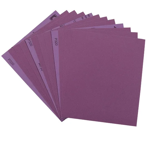 Miniatura 18 de Papel de lija de 120 granos, hojas de lija en seco o húmedo de 9 x 11 pulgadas, papel de lija abrasivo avanzado de alúmina blanca fundida