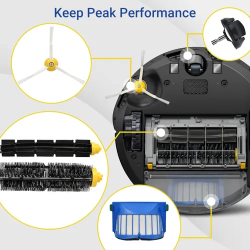 Miniatura 3 de Kit de accesorios de piezas de repuesto para iRobot Roomba 600 Series 692 675 677 671 694 614 691 670 615 676 639 621 679 Accesorio de aspiradora