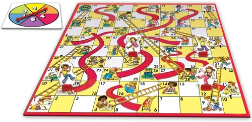 Miniatura 4 de Serpientes y Escaleras Clásico con Arte de los años 70 por Winning Moves Games USA para Niños de 3 Años en Adelante, Juegos Preescolares para 2-4