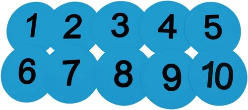 Miniatura 9 de Marcadores de puntos de piso numerados de 8 pulgadas