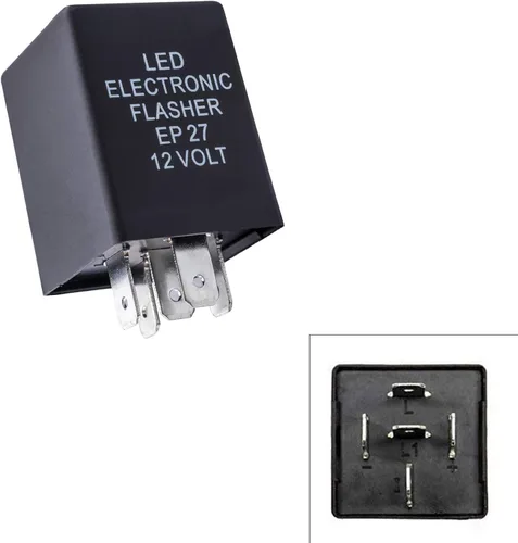 Miniatura 10 de x xotic tech 1 relé electrónico LED intermitente CF12 de 12 V y 2 pines para instalar bombillas LED de señal de giro LED con problemas de hiperflash