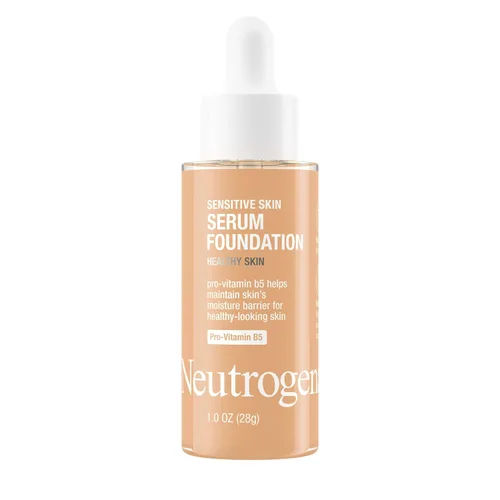 Neutrogena Base de Suero para Piel Sensible Healthy Skin con Pro-Vitamina B5, Correctora de Color y Minimizadora de Poros, Base Líquida y Suero