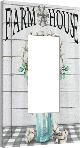 Miniatura 95 de Placa de pared decorativa con hojas de palmera tropicales de oro blanco, hoja de plátano, doble interruptor de luz de palanca decorativa, placa