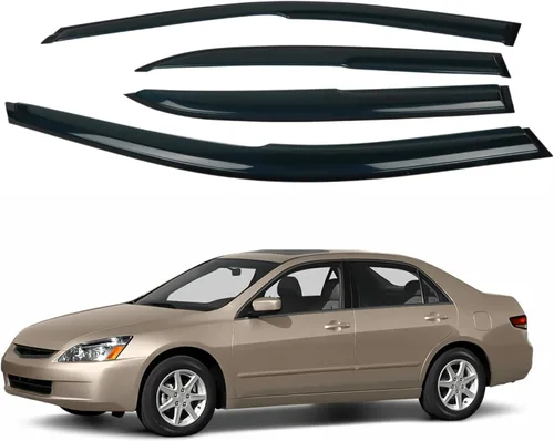 Miniatura 24 de 4 piezas de protectores de lluvia para ventanas y deflectores de viento para Honda Civic de 4 puertas sedán, 1996-2000, para montaje exterior