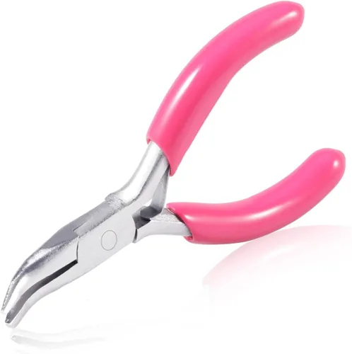 Miniatura 8 de SPEEDWOX Mini Alicates de Punta Larga de 3" Punta de Cadena con Mango de PVC Rosa para Fabricación de Joyas, Envoltura de Alambre, Cuentas