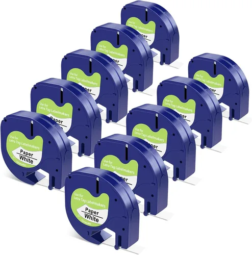 Miniatura 16 de Recambios de cinta transparente para rotuladores compatibles con DYMO LetraTag - Recambios de cinta de plástico transparente de 0.472 in 1/2 pulgada