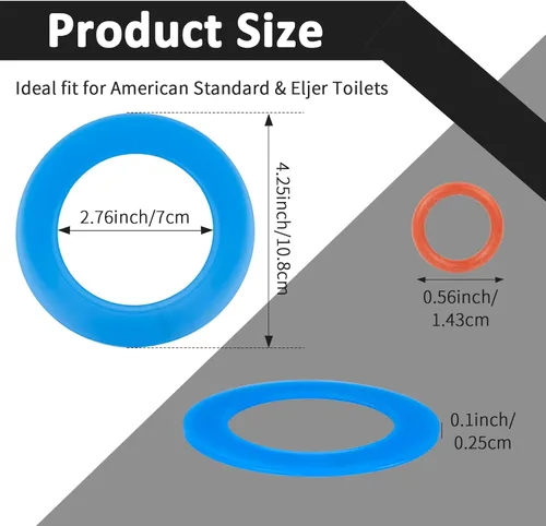 Miniatura 6 de Sello de válvula de descarga para inodoros American Standard y Eljer, material de silicona mejorado 7301111-0070A repuesto de piezas de inodoro