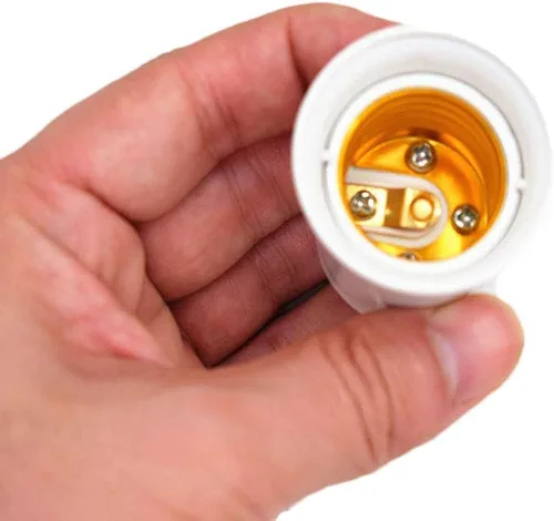 Miniatura 3 de Enchufe de bombilla estándar E26/E27 que convierte la toma de corriente a adaptador de enchufe de lámpara, enchufe de CA a E26 soporte de lámpara