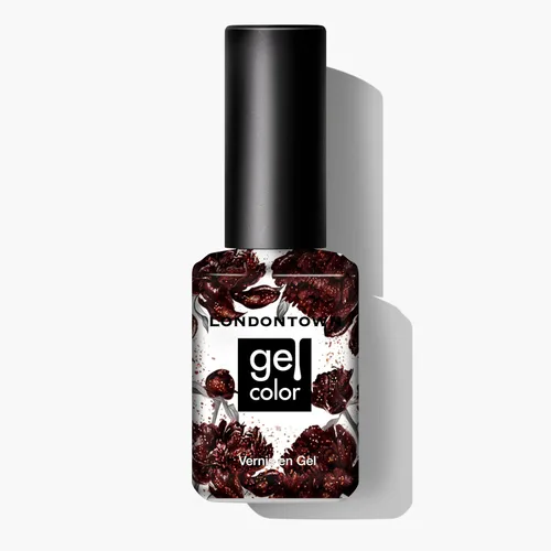 LONDONTOWN Esmalte de uñas de gel UV/LED, de larga duración, resistente al astillado, color de alto brillo, marrón beige natural brillante, 0.4 fl