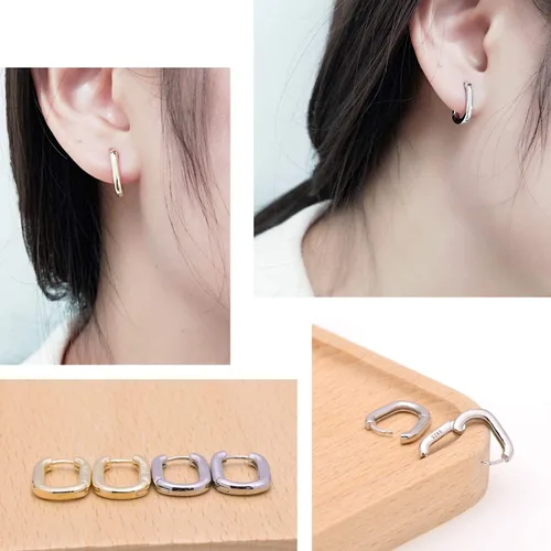 Miniatura 10 de Joseph Brothers Tiny Hoop Sterling Silver Huggie Earrings for Women