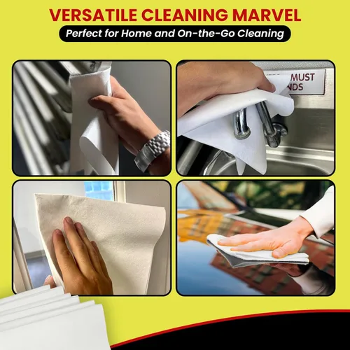 Miniatura 5 de Paquete de 6 paños de limpieza de microfibra "As Seen On TV" – Paños de 16 x 16 pulgadas sin pelusa para vidrio, ventanas y automóviles – Toallas