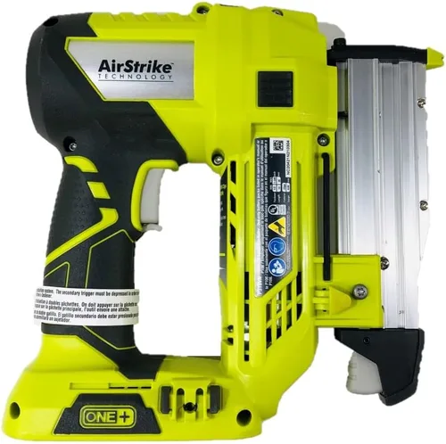 Miniatura 7 de Ryobi 18 voltios Air Strike calibre 23 de 1-3/8 pulgadas sin cabeza inalámbrica P318, kit combinado de batería y cargador (empaquetado a granel)