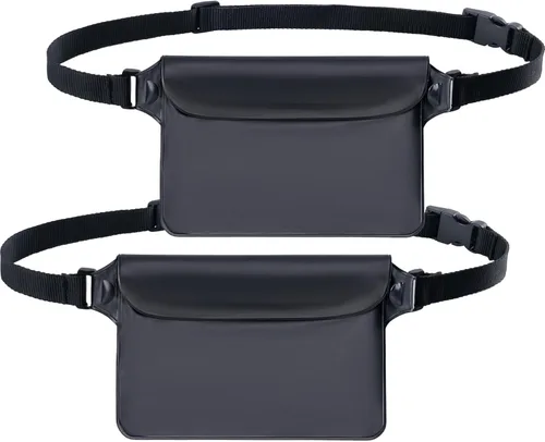 Miniatura 11 de CADONO Paquete de 2 fundas impermeables con correa ajustable para la cintura Bolsa seca sensible al tacto en pantalla, mantiene tu teléfono