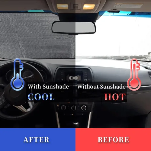 Miniatura 6 de Parasol plegable para parabrisas de coche con bandera de España, bloquea el calor y los rayos UV