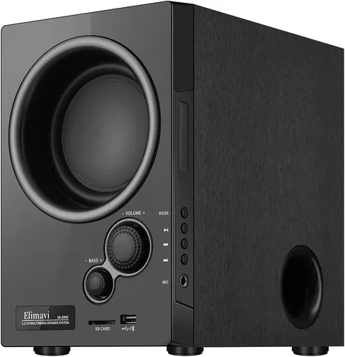 Miniatura 5 de Elimavi Sistema de sonido envolvente 5.1 con sistema estéreo de subwoofer de 5.5 pulgadas para el hogar con altavoces de cine en casa de rango medio