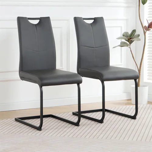 Miniatura 20 de yeag Juego de Sillas de Comedor Modernas de 2 Unidades, Sillas de Cocina y de Sala de Estar con Respaldo Alto, con Patas de Metal Cromado Dorado
